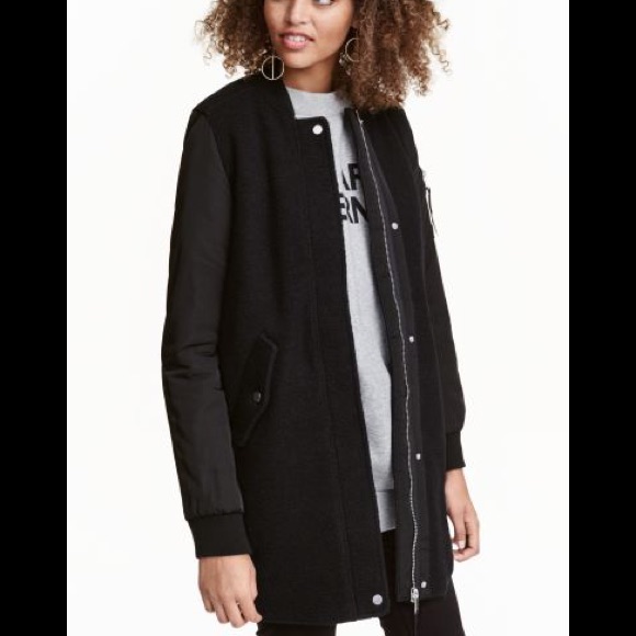 H&M Divided Wool-Blend Bomber Jacket
